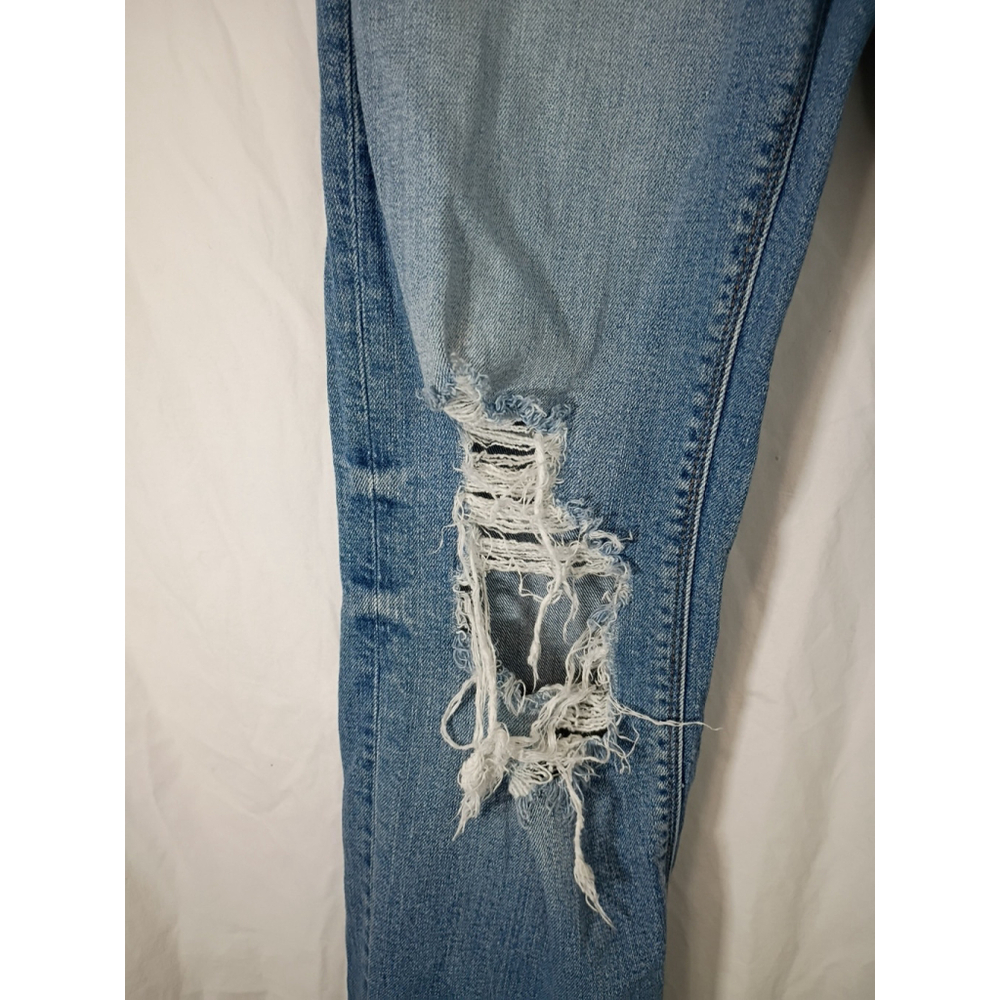 Willow & Root Size 25 High Rise Skinny Jeans Distressed Light Wash Denim - Picture 8 of 9